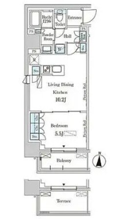 本所吾妻橋駅 徒歩9分 7階の物件間取画像